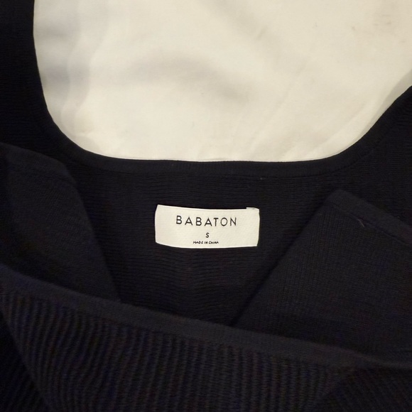 Babaton Black Ribbed Women's Top - Picture 2 of 2